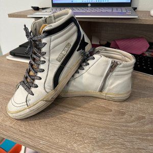 GOLDEN GOOSE ZIP UP MID TOP SNEAKERS
